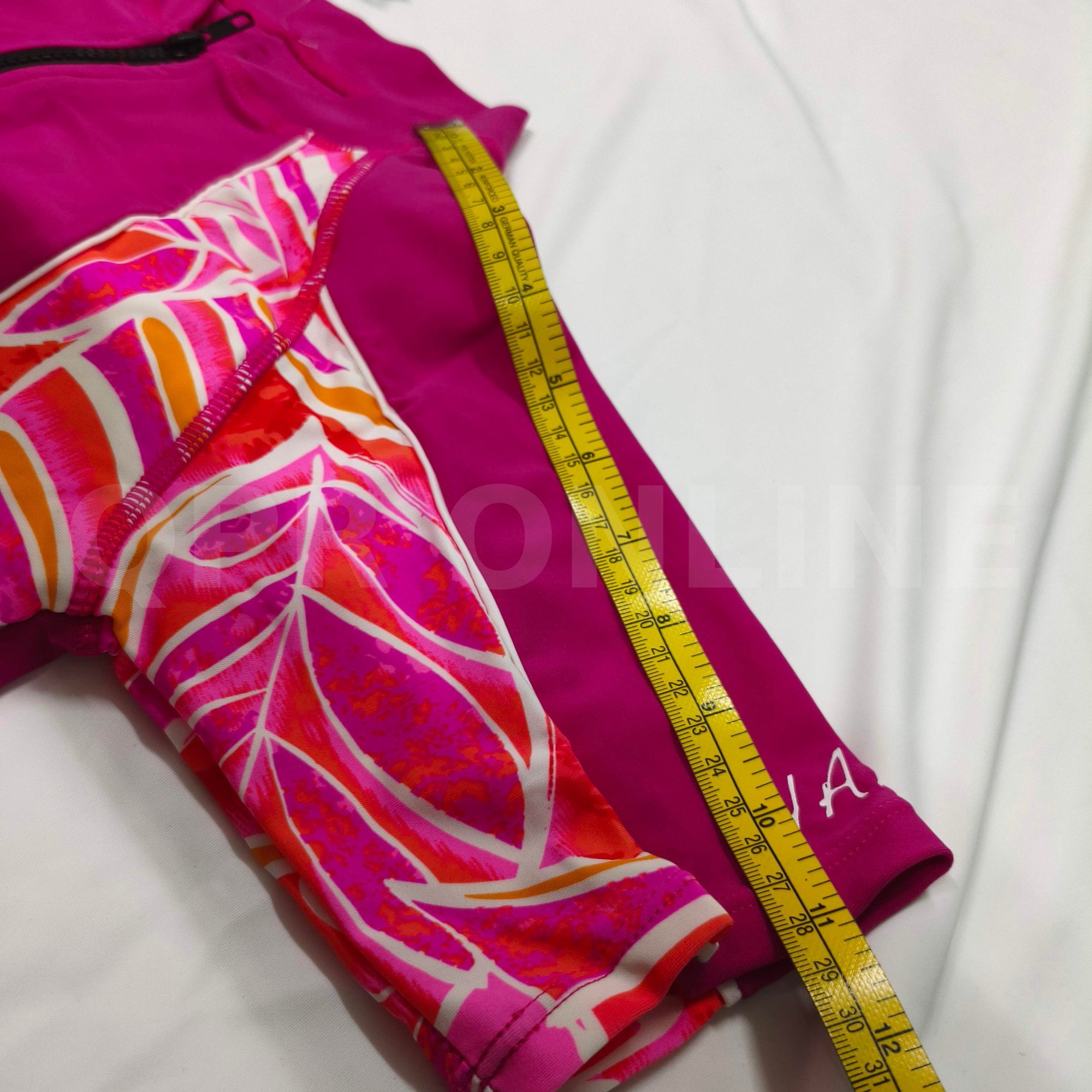 ชุดว่ายน้ำเด็ก ชิ้นเดียว มีฟองน้ำ Size S ชมพูลาย