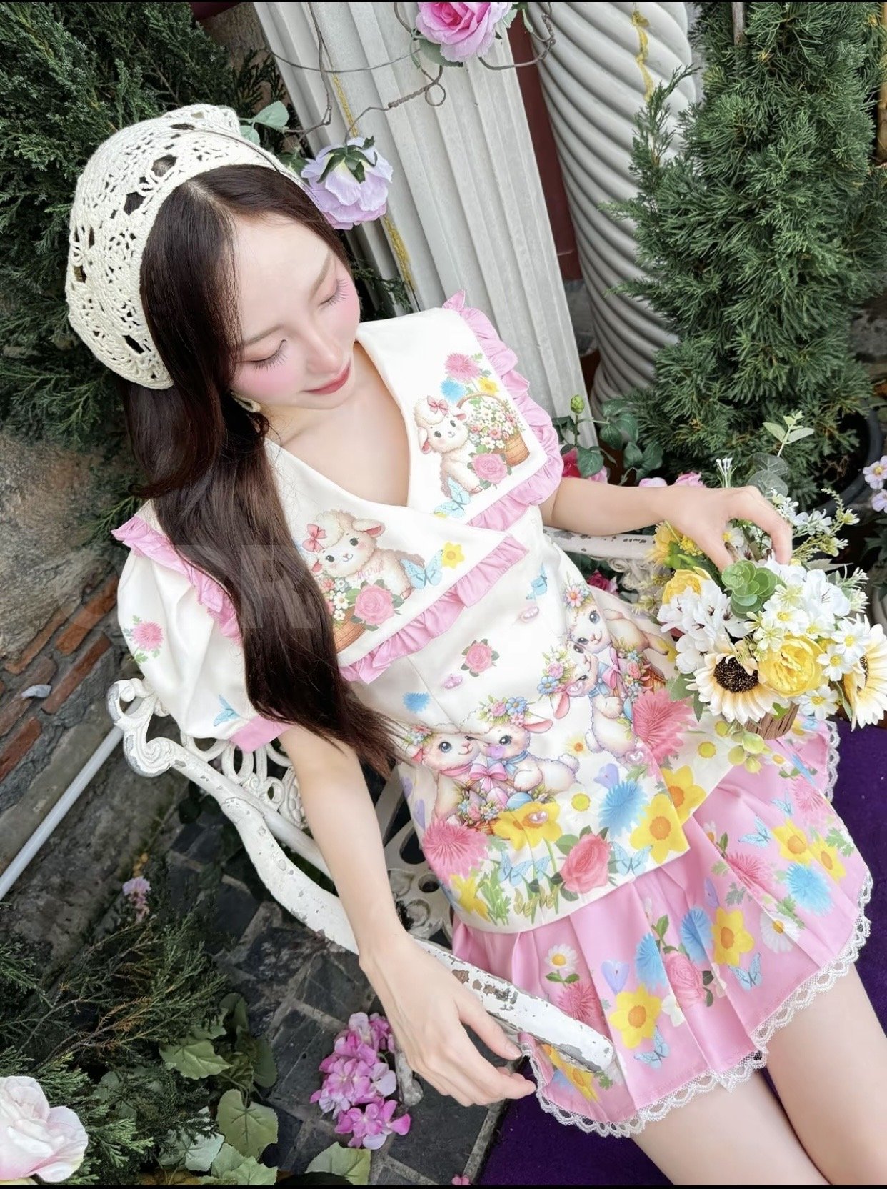 (มี S) Maria Diamond สีชมพูครีม Mido Pink Set ชุดเซ็ต 2 ชิ้นผ้าไหมเกาหลี เสื้อทรงสูท กระดุมหน้าปกใหญ่ + กระโปรงทรงเทนนิส มิ ซับใน ใส่ซิปหลัง/เสือยาว24/กางเกงยาว15/ จุด5ลงเดิม