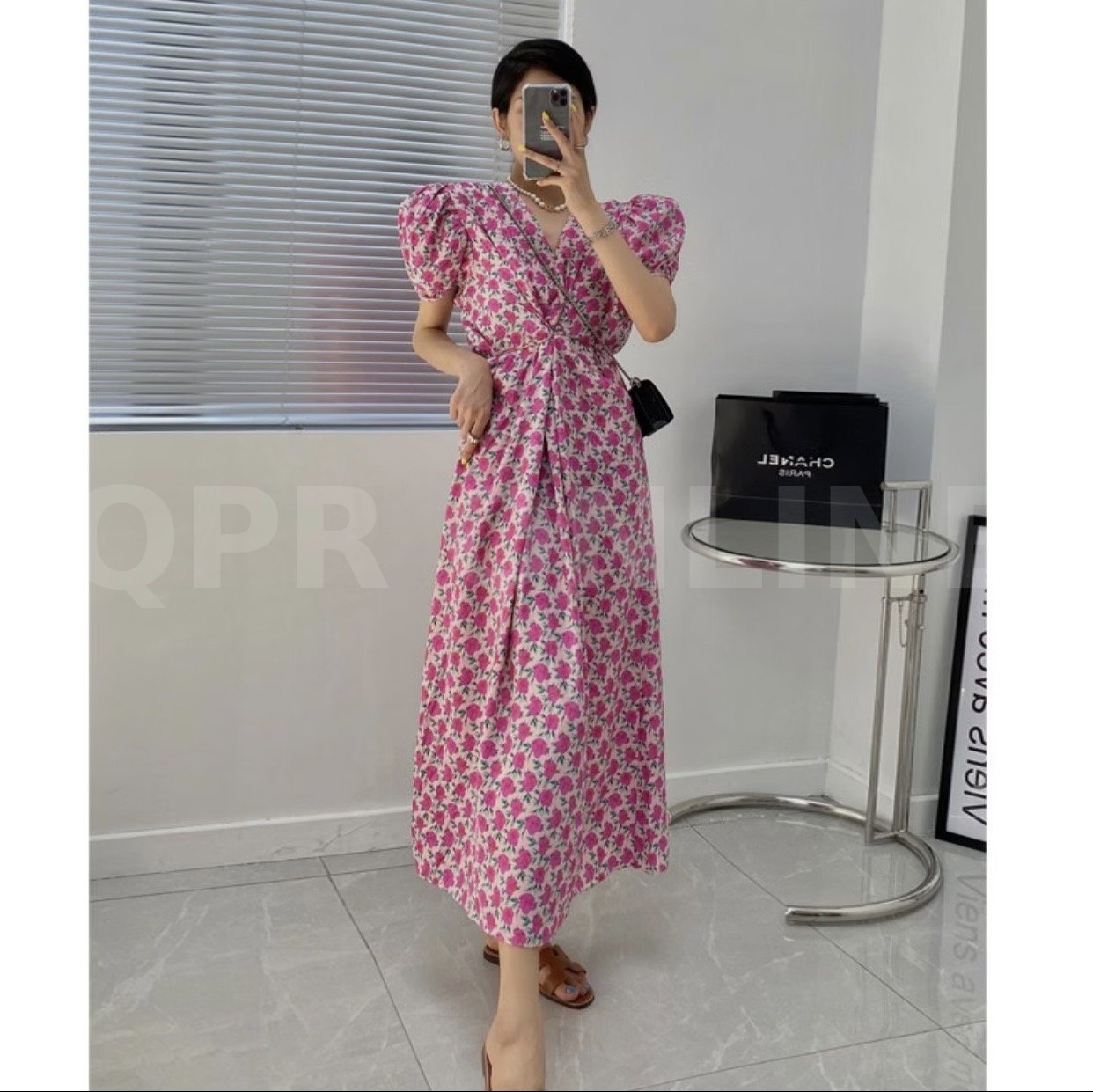 พร้อมส่ง เดรสยาว สไตล์วินเทจ ทรงหรู ผู้ดีดูแพง ใส่สบายมากๆ