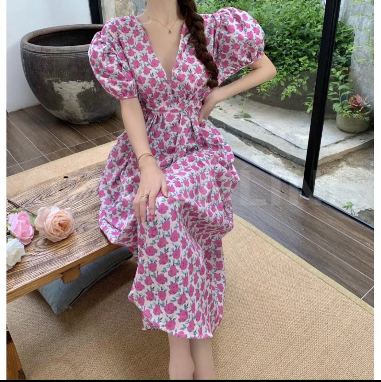 พร้อมส่ง เดรสยาว สไตล์วินเทจ ทรงหรู ผู้ดีดูแพง ใส่สบายมากๆ