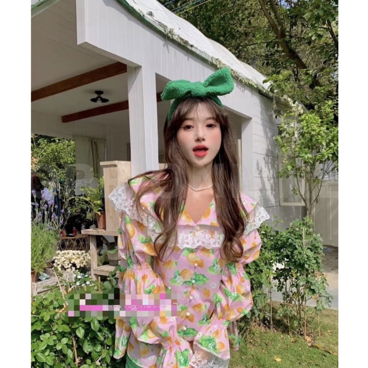 มินิเดรสลายผลไม้น่ารักคิ้วๆ์ป้ายYPY