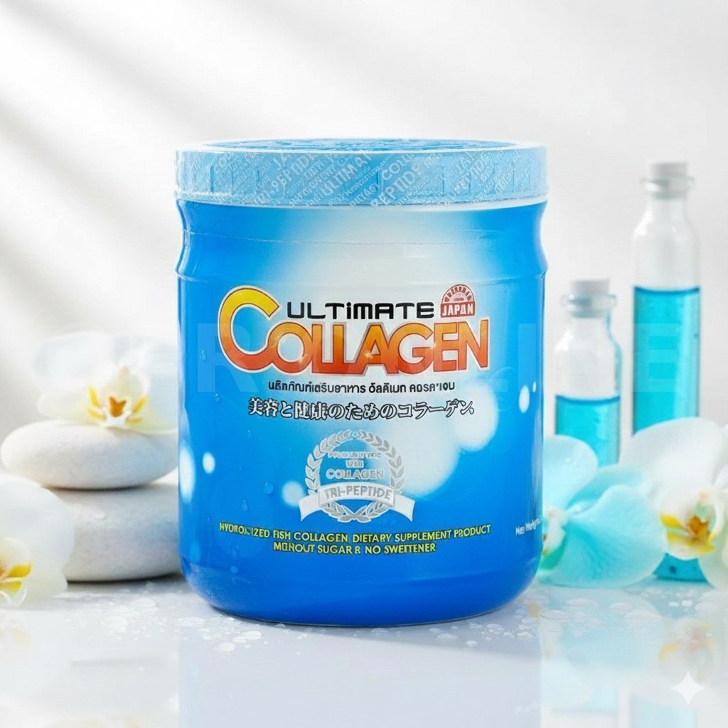 Ultimate Collagen คอลลาเจนชงดื่ม บำรุงกระดูก ข้อ ผิว ผม เล็บ ลดรอยแผล (1 กระปุก) 💪