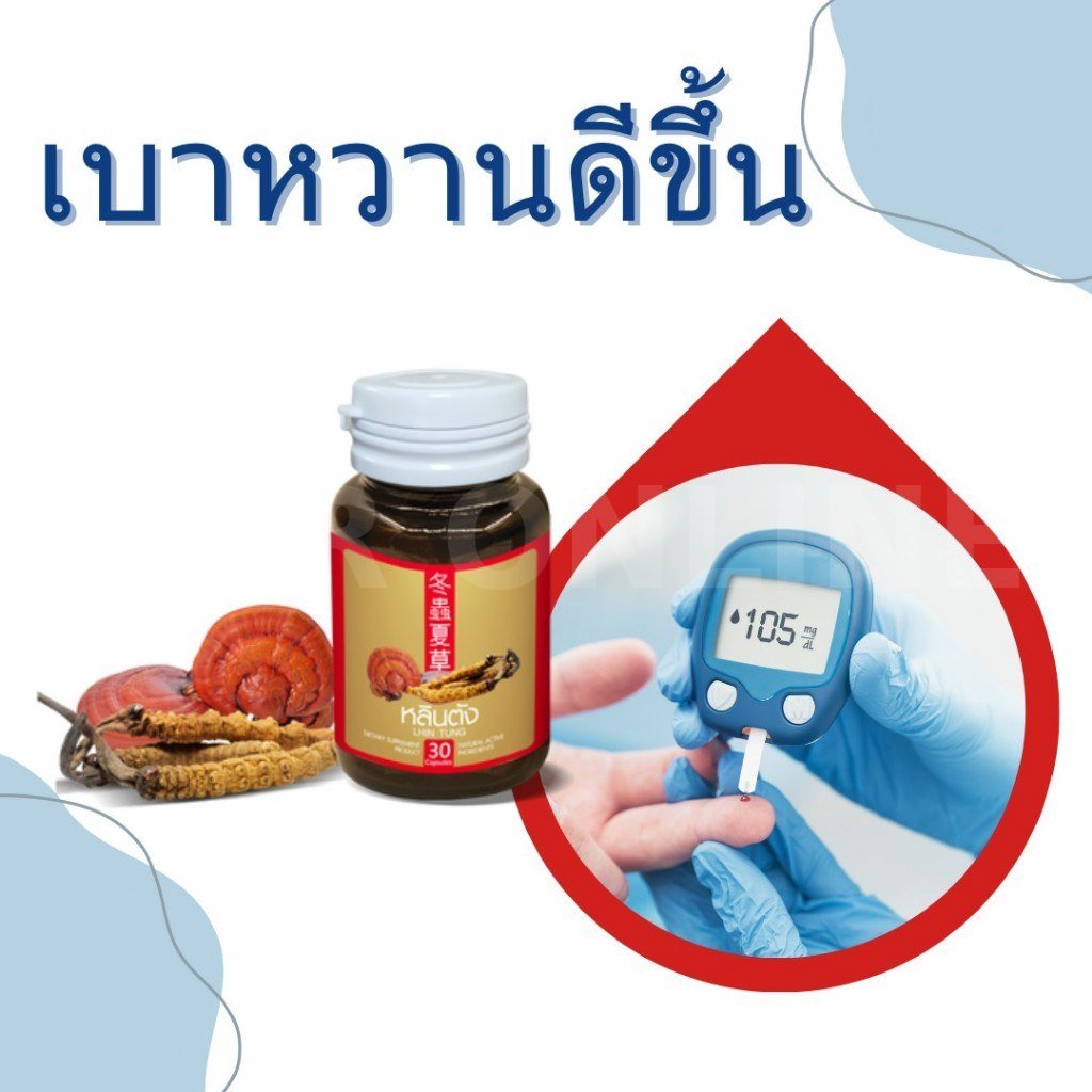 หลินตัง สารสกัดสมุนไพรจีน เห็ดหลินจือ ถั่งเช่า 1 กระปุก